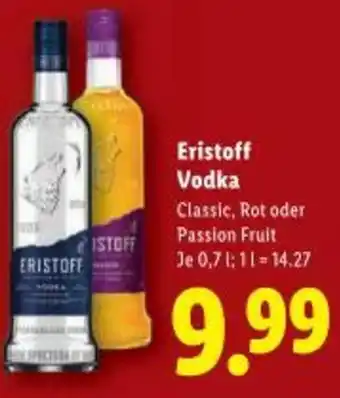 Lidl Eristoff Vodka Angebot