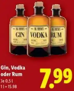 Lidl Gin, Vodka oder Rum Angebot
