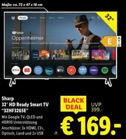 Lidl Sharp 32" HD Ready Smart TV 32HF3265E Angebot