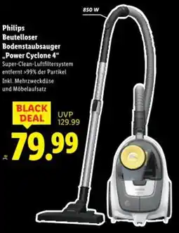 Lidl Philips Beutelloser Bodenstaubsauger Power Cyclone 4 Angebot