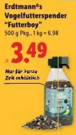 Lidl Erdtmanns Vogelfutterspender Futterboy Angebot