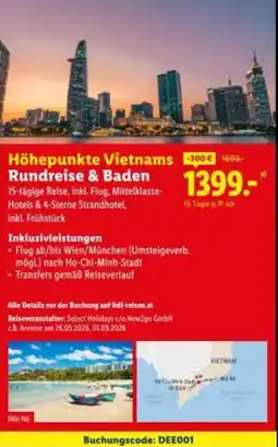 Lidl Höhepunkte Vietnams 1699 Angebot