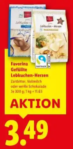 Lidl Favorina Gefüllte Lebkuchen Herzen Angebot