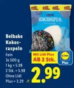 Lidl Belbake Kokos raspeln Angebot