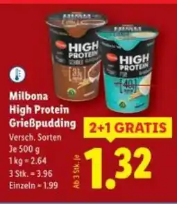 Lidl Milbona High Protein Grießpudding Angebot