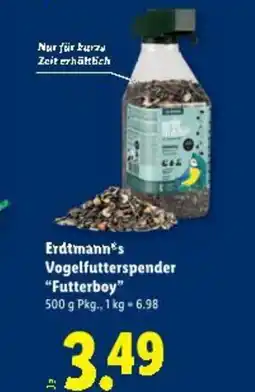 Lidl Erdtmann's Vogelfutterspender Futterboy Angebot