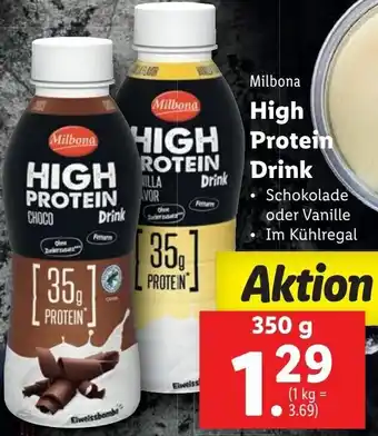 Lidl High Protein Drink 350g Angebot