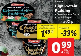 Lidl High Protein Pudding 200g Angebot