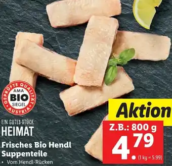 Lidl Frisches Bio Hendl Suppenteile 800g Angebot