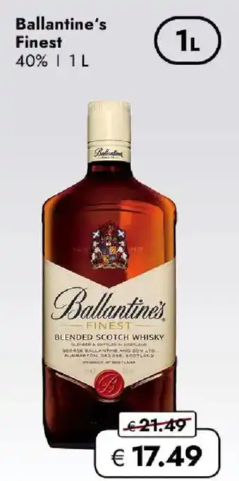 Travel FREE Ballantine's Finest 40% Angebot