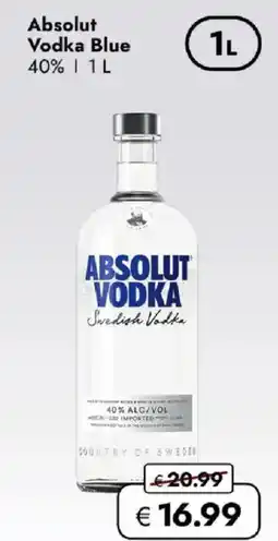 Travel FREE Absolut Vodka Blue 40% Angebot