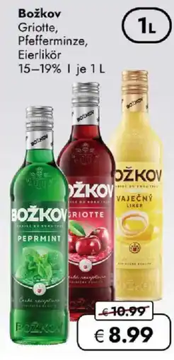 Travel FREE Božkov Griotte Pfefferminze Eierlikör 15-19% Angebot