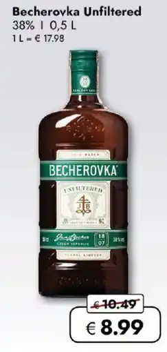 Travel FREE Becherovka Unfiltered 38% Angebot