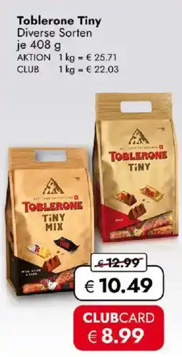 Travel FREE Toblerone Tiny Diverse Sorten Angebot