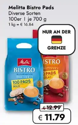 Travel FREE Melitta Bistro Pads Diverse Sorten Angebot