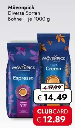 Travel FREE Mövenpick Diverse Sorten Bohne Angebot
