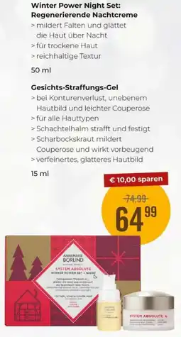 Martin Reformstark Winter Power Night Set: Regenerierende Nachtcreme Angebot