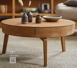 Grüne Erde Sofatisch Mitsu mit Schublade, Eiche Angebot