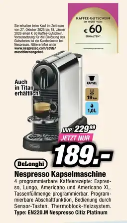 Red Zac Nespresso Kapselmaschine Angebot