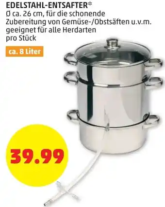 PENNY Edelstahl Entsafter 8 Liter Angebot