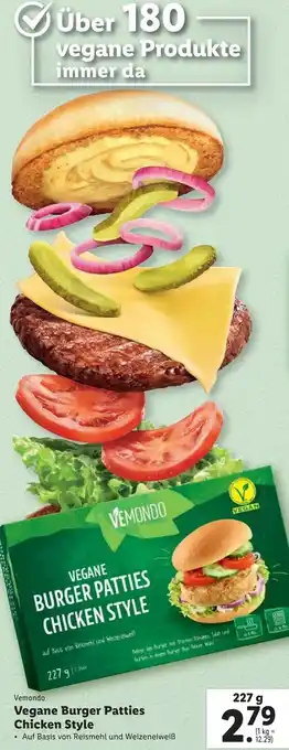 Lidl Vegane Burger Patties Chicken Style 227g Angebot