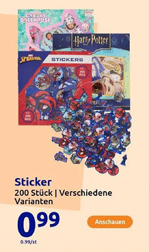 Action Sticker Angebot