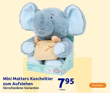 Action Mini Matters Kuscheltier zum Aufziehen Angebot