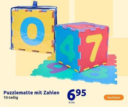 Action Puzzlematte mit Zahlen Angebot