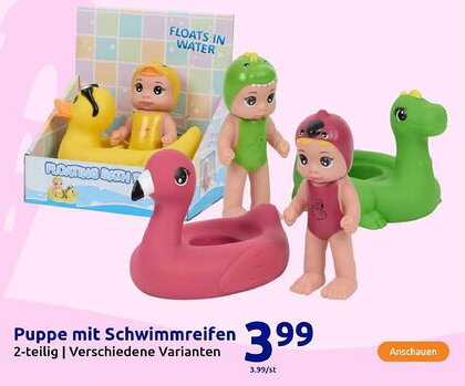 Action Puppe mit Schwimmreifen Angebot