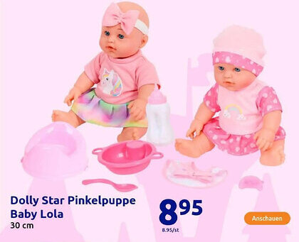 Action Dolly Star Pinkelpuppe Baby Lola Angebot
