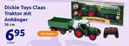 Action Dickie Toys Claas Traktor mit Anhänger Angebot