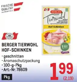 Metro Berger tierwohl hof-schinken Angebot