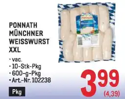 Metro Ponnath münchner weisswurst Angebot