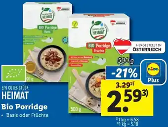 Lidl Bio Porridge 500g Angebot