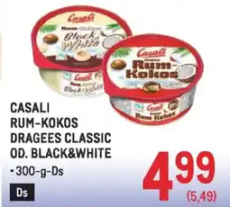 Metro Casali rum-kokos dragees classic od. black&white Angebot