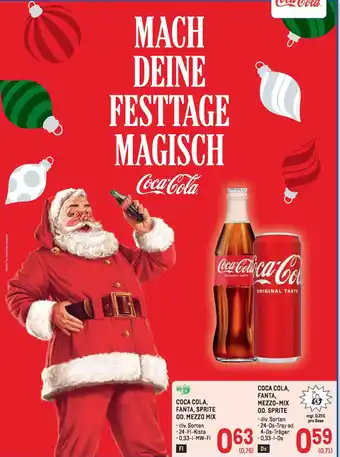 Coca cola, fanta, mezzo-mix od. sprite