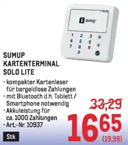 Metro Sumup kartenterminal solo lite Angebot