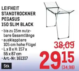 Metro Leifheit standtrockner pegasus slim black Angebot
