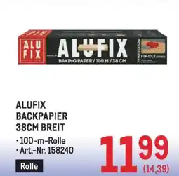 Metro Alufix backpapier Angebot