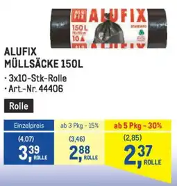 Metro Alufix müllsäcke Angebot