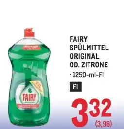 Metro Fairy spülmittel original od. zitrone Angebot
