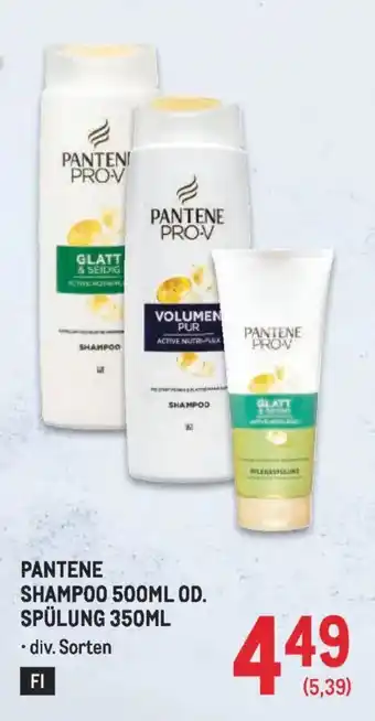 Metro Pantene shampoo od. spülung Angebot