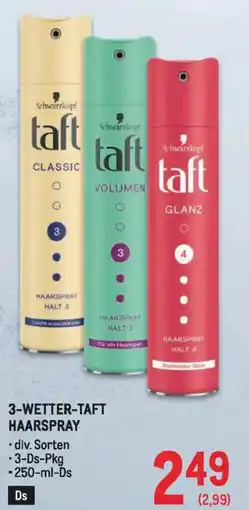 Metro 3-wetter-taft haarspray Angebot