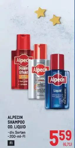 Metro Alpecin shampoo od. liquid Angebot