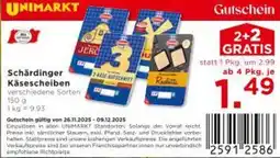 Unimarkt Schärdinger käsescheiben Angebot