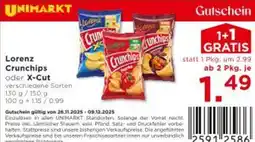 Unimarkt Lorenz crunchips x-cut Angebot