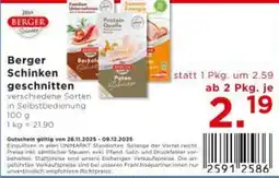 Unimarkt Berger schinken geschnitten Angebot