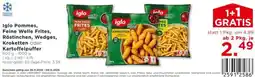 Unimarkt Iglo pommes, feine welle frites, röstinchen, wedges, kroketten kartoffelpuffer Angebot