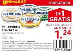 Unimarkt Philadelphia frischkäse Angebot