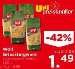 Unimarkt Wolf griessteigware Angebot